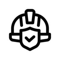 worker insurance icon. line icon for your website, mobile, presentation, and logo design. vector