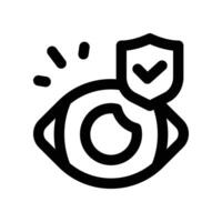 eye insurance icon. line icon for your website, mobile, presentation, and logo design. vector