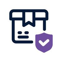 shipping insurance icon. dual tone icon for your website, mobile, presentation, and logo design. vector