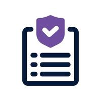 insurance policy icon. dual tone icon for your website, mobile, presentation, and logo design. vector