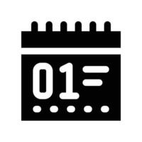 calendar icon. glyph icon for your website, mobile, presentation, and logo design. vector