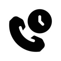 time call icon. glyph icon for your website, mobile, presentation, and logo design. vector