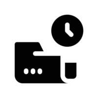 folder icon. glyph icon for your website, mobile, presentation, and logo design. vector