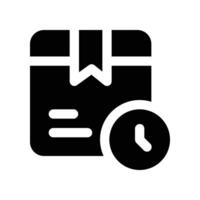 time delivery icon. glyph icon for your website, mobile, presentation, and logo design. vector