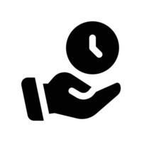 save time icon. glyph icon for your website, mobile, presentation, and logo design. vector