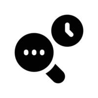 time search icon. glyph icon for your website, mobile, presentation, and logo design. vector