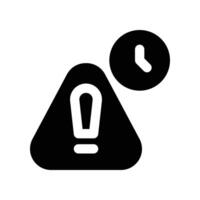 risk time icon. glyph icon for your website, mobile, presentation, and logo design. vector