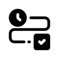 time planning icon. glyph icon for your website, mobile, presentation, and logo design. vector