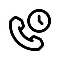 time call icon. line icon for your website, mobile, presentation, and logo design. vector
