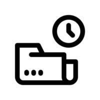 folder icon. line icon for your website, mobile, presentation, and logo design. vector