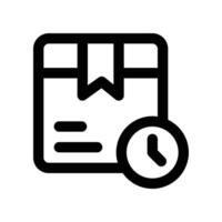 time delivery icon. line icon for your website, mobile, presentation, and logo design. vector