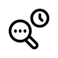 time search icon. line icon for your website, mobile, presentation, and logo design. vector