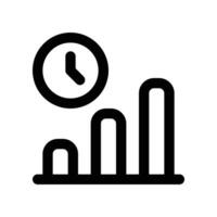 time performance icon. line icon for your website, mobile, presentation, and logo design. vector
