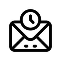 email delay icon. line icon for your website, mobile, presentation, and logo design. vector
