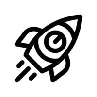 rocket launch icon. line icon for your website, mobile, presentation, and logo design. vector