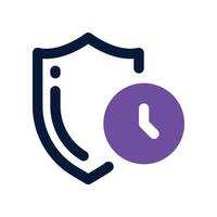 time protection icon. dual tone icon for your website, mobile, presentation, and logo design. vector