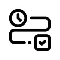 time planning icon. line icon for your website, mobile, presentation, and logo design. vector