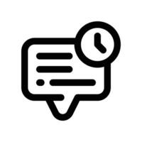 time message icon. line icon for your website, mobile, presentation, and logo design. vector