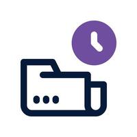 folder icon. dual tone icon for your website, mobile, presentation, and logo design. vector