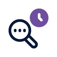 time search icon. dual tone icon for your website, mobile, presentation, and logo design. vector