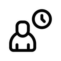 work time icon. line icon for your website, mobile, presentation, and logo design. vector