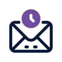 email delay icon. dual tone icon for your website, mobile, presentation, and logo design. vector