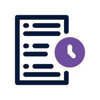 task icon. dual tone icon for your website, mobile, presentation, and logo design. vector