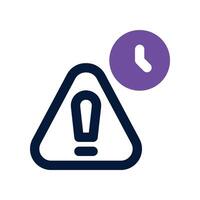 risk time icon. dual tone icon for your website, mobile, presentation, and logo design. vector