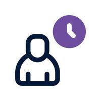 work time icon. dual tone icon for your website, mobile, presentation, and logo design. vector