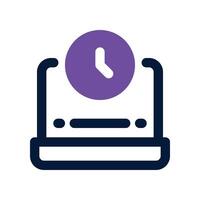 laptop icon. dual tone icon for your website, mobile, presentation, and logo design. vector