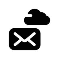 email icon. glyph icon for your website, mobile, presentation, and logo design. vector