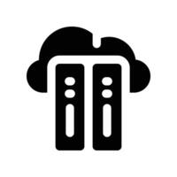 data cloud icon. glyph icon for your website, mobile, presentation, and logo design. vector