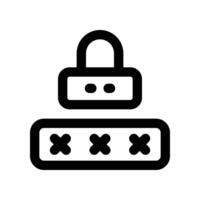 encryption icon. line icon for your website, mobile, presentation, and logo design. vector