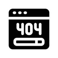 404 error icon. glyph icon for your website, mobile, presentation, and logo design. vector