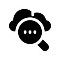 search cloud icon. glyph icon for your website, mobile, presentation, and logo design. vector