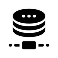 database icon. glyph icon for your website, mobile, presentation, and logo design. vector