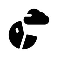pie chart icon. glyph icon for your website, mobile, presentation, and logo design. vector