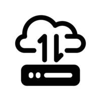cloud transfer icon. glyph icon for your website, mobile, presentation, and logo design. vector