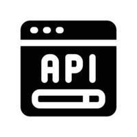 api cloud icon. glyph icon for your website, mobile, presentation, and logo design. vector