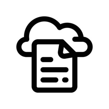 documento icono. línea icono para tu sitio web, móvil, presentación, y logo diseño. vector