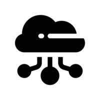 cloud computing icon. glyph icon for your website, mobile, presentation, and logo design. vector