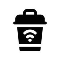 trash icon. glyph icon for your website, mobile, presentation, and logo design. vector