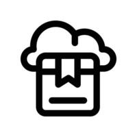 package cloud icon. line icon for your website, mobile, presentation, and logo design. vector