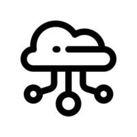 cloud computing icon. line icon for your website, mobile, presentation, and logo design. vector