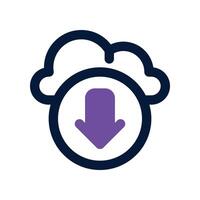 download cloud icon. dual tone icon for your website, mobile, presentation, and logo design. vector