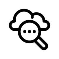 search cloud icon. line icon for your website, mobile, presentation, and logo design. vector
