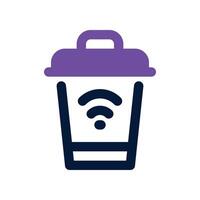 trash icon. dual tone icon for your website, mobile, presentation, and logo design. vector