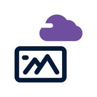 image cloud icon. dual tone icon for your website, mobile, presentation, and logo design. vector