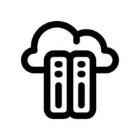 data cloud icon. line icon for your website, mobile, presentation, and logo design. vector