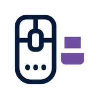 wireless mouse icon. dual tone icon for your website, mobile, presentation, and logo design. vector
